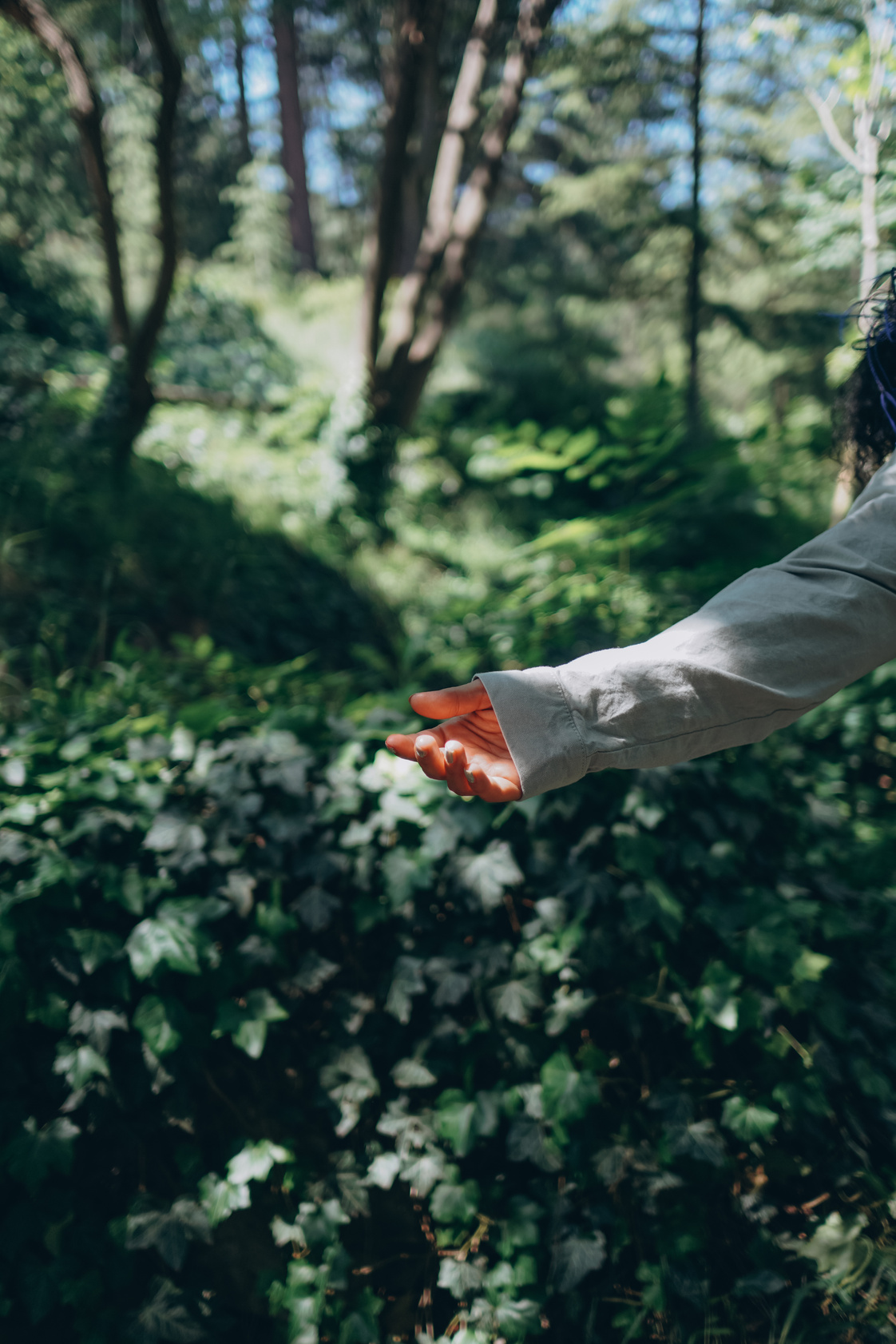 Woman Relaxing in Forest